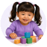 Child playing with blocks