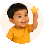 Child holding star
